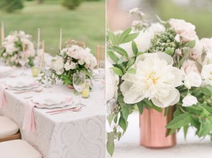 Spring Wedding Tablescape - Romantic Spring Wedding Inspiration in Pretty Pastels and Rose Gold