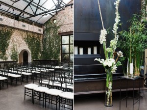 Wedding Venue The Foundry - A Vintage Inspired City Wedding in a Crisp and Elegant Palette of Ivory, Black & Green