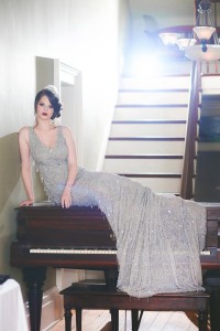 Flapper Bridal Look - A 1920s Speakeasy-Inspired Wedding Styled Shoot