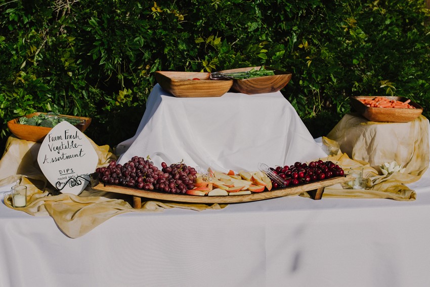 Wedding Food - An Intimate Outdoor Wedding in a Romantic Palette of Pink