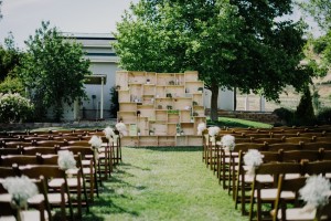 DIY Outdoor Wedding Ceremony Backdrop - An Intimate Outdoor Wedding in a Romantic Palette of Pink