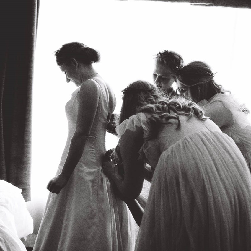 Bride Getting Ready - A Vintage Americana Wedding