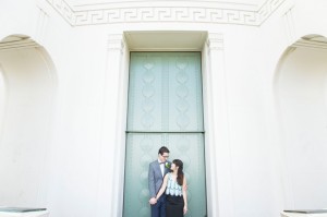An Art Deco Inspired Griffith Observatory Engagement Shoot