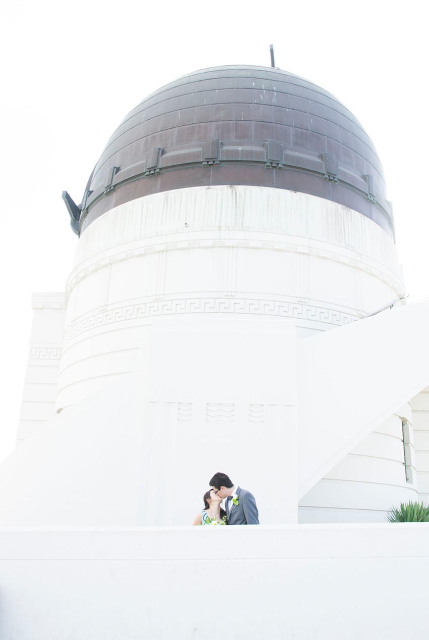 An Art Deco Inspired Griffith Observatory Engagement Shoot