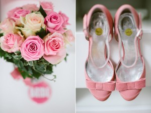 Pink Posy & Bridal Shoes - A Sweet 1950s Infused Wedding with a Jackie Kennedy Inspired Wedding Dress