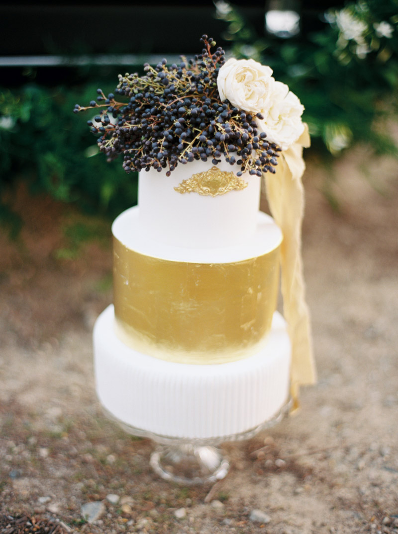 Gilded Wedding Cake