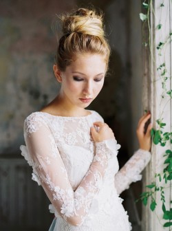 Prairie Rose - Long sleeve wedding dress from Claire Pettibone