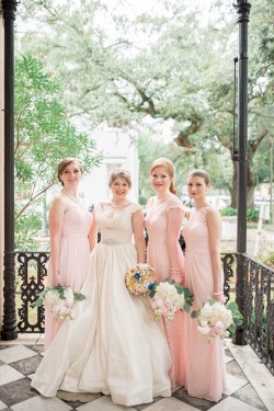 1950s Inspired Bride & Bridesmaids in Pink