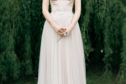 Beautiful Pale Pink Wedding Dress