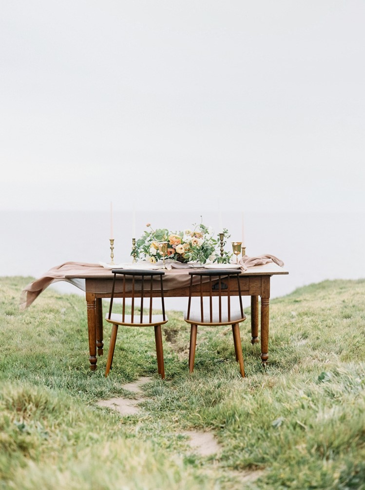Modern Vintage Coastal Sweetheart Table