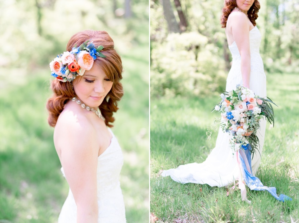 Romantic Spring Wedding Inspiration in Pretty a Peach & Powder Blue Palette Photography by Anna Kardos