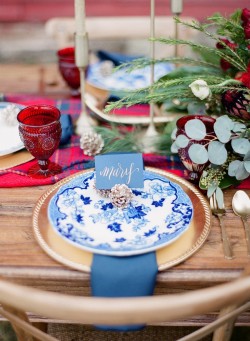 Beautiful Winter Wedding Place Setting Photography by Shannon Duggan Photography