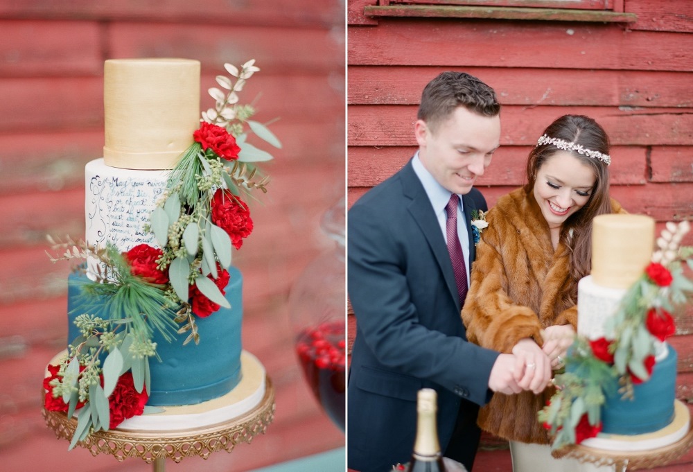Painted Wedding Cake Photography by Shannon Duggan Photography