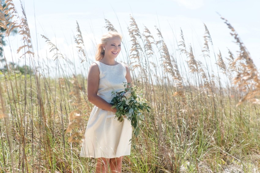 Chic Short Bridesmaid Dress from Dessy // Photography by Caroline & Evan Photography