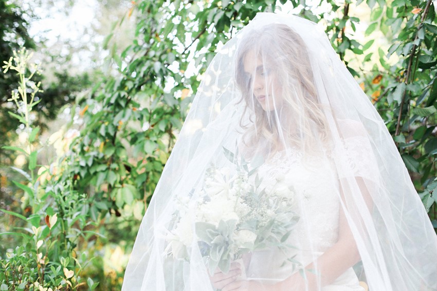 Veiled Bride for a Garden Wedding Photography by Gaudium Photography