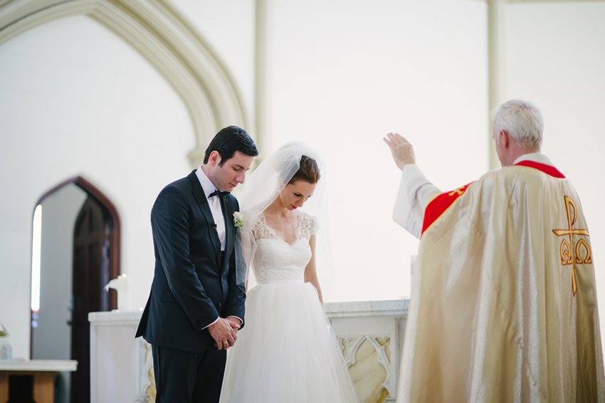 Catholic Church Wedding Ceremony Photography by Claire Morgan
