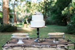Industrial Vintage Wedding Cake Photography by Gaudium Photography