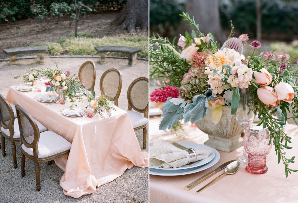 Romantic Wedding Tablescape Photography by Archetype Studios Inc