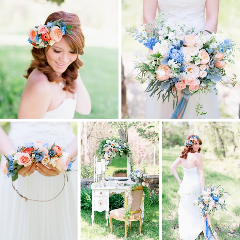 Dreamy Spring Wedding Inspiration in Pretty a Peach & Powder Blue Palette
