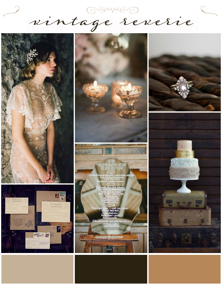 Vintage Reverie Wedding Inspiration Board from Want That Wedding