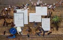 Sparkly Winter Wedding Stationery // Photography ~ Twin Lens Weddings
