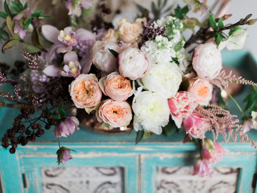 Spring wedding flowers // Photography ~ We Are Origami 