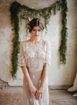Romantic Vintage Bridal Robe // Photography ~ Archetype Photography
