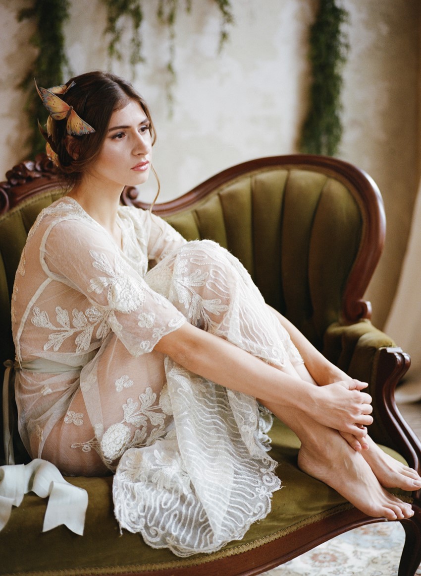 Romantic Vintage Butterfly Boudoir Session // Photography ~ Archetype Photography