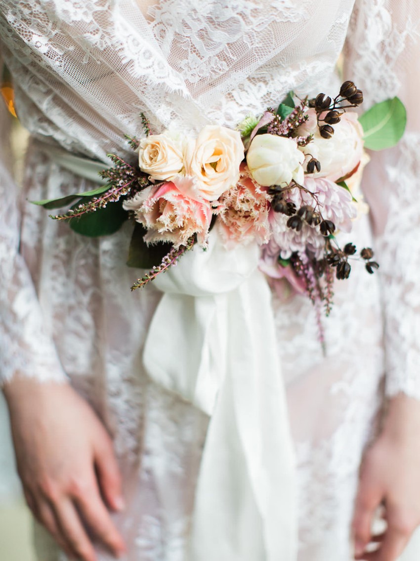 Floral bridal sash // Photography ~ We Are Origami 