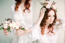 Bridal flower crown // Photography ~ We Are Origami