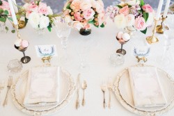 Stunning Vintage Inspired Wedding Tablescape in Pretty Pastels // Photography ~ Kerry Jeanne Photography
