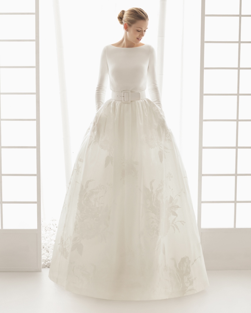 Stunning Long Sleeve & Floral Wedding Dress Dorado from Rose Clara