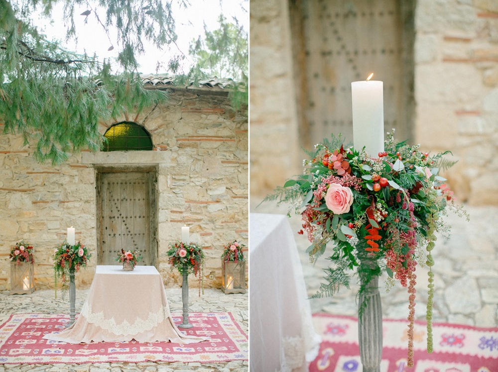 Vintage Boho Wedding Aisle Decor // Photography ~ Anna Roussos Photography