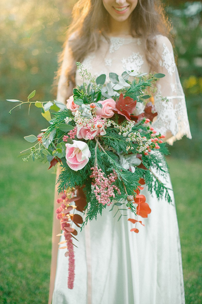 Vintage Boho Bridal Bouquet // Photography ~ Anna Roussos Photography