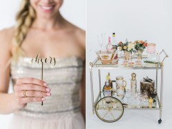 Wedding Drinks Cart // Photography ~ Alexis June Weddings