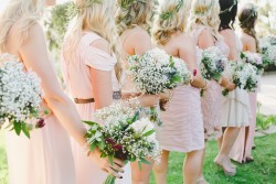 Mismatched Bridesmaids in Pink Dresses // Photography Onelove Photography