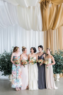 Bride & Mismatched Bridesmaids // Photography ~ Alexis June Weddings