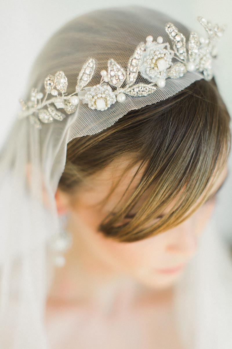 Vintage Inspired Aquarelle Bridal Crown from Edera Jewelry