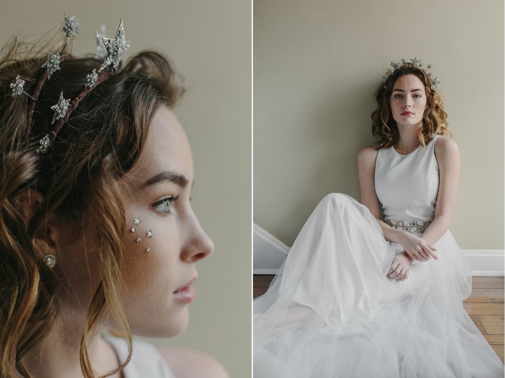 Star Bridal Crown from Erica Elizabeth Designs