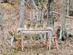 Autumn Woodland Sweetheart Wedding Table // Photography ~ Live View Studios