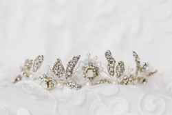 Vintage Inspired Aquarelle Bridal Crown from Edera Jewelry