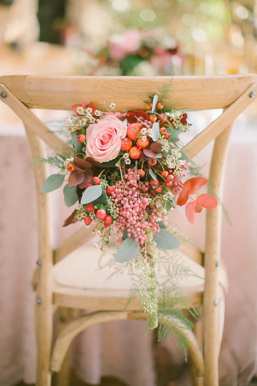 Romantic Autumn Wedding Chair Decor // Photography ~ Anna Roussos Photography