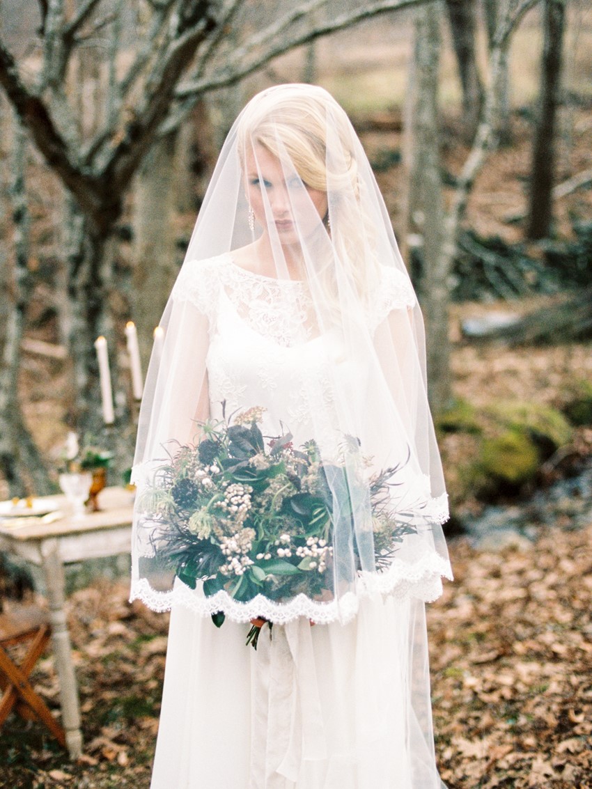 Woodland Bride & Bouquet // Photography ~ Live View Studios