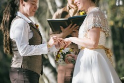 Rustic Autumn Outdoor Gay Wedding Ceremony // Photography ~ Emily Wren Photography