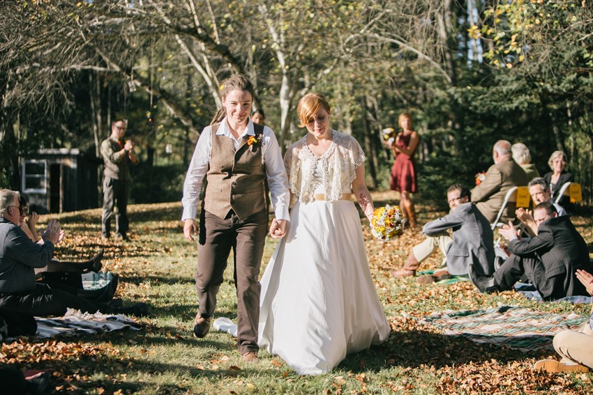 Rustic Autumn Outdoor Gay Wedding // Photography ~ Emily Wren Photography