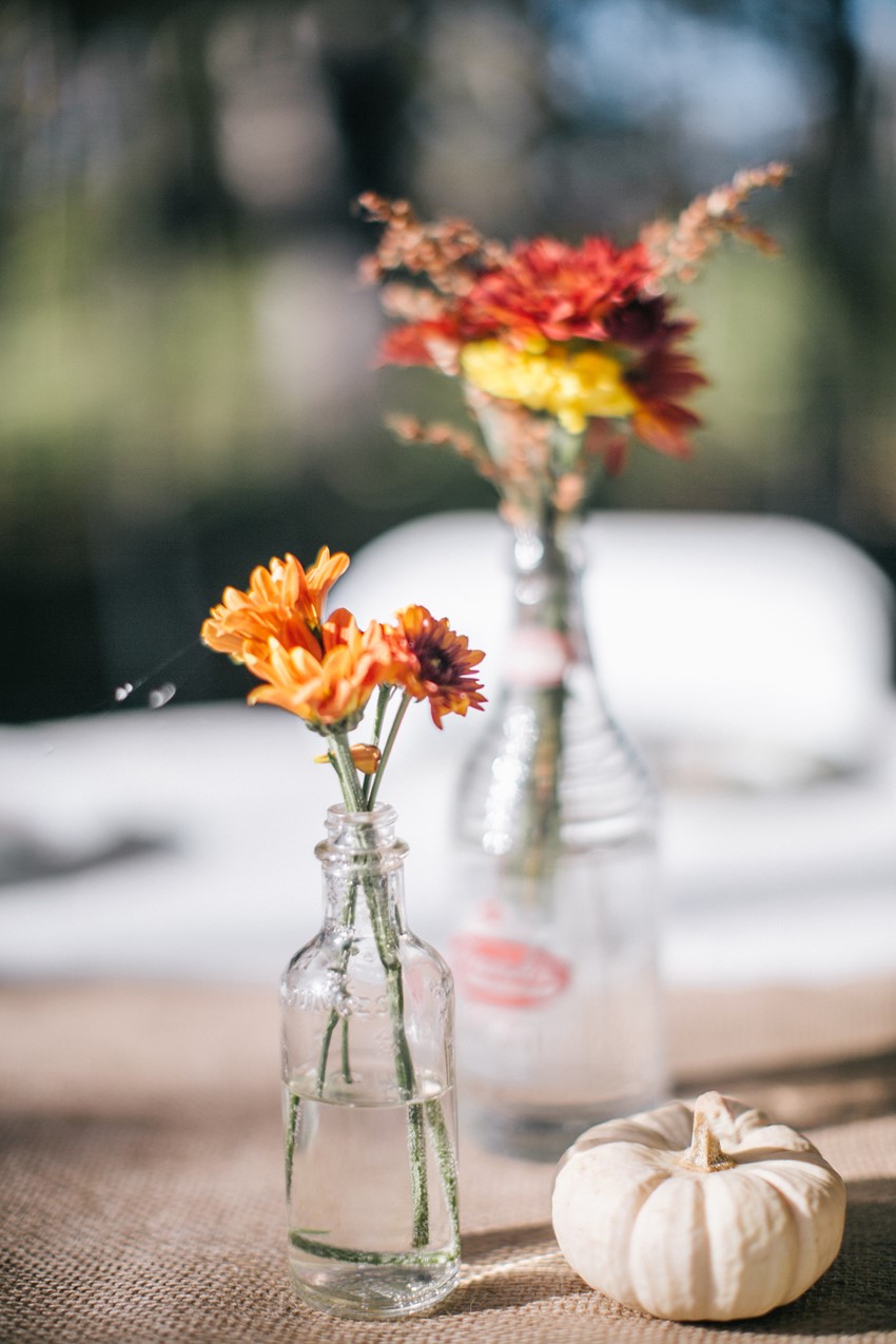 DIY Autumn Wildflower Wedding Centrepiece // Photography ~ Emily Wren Photography