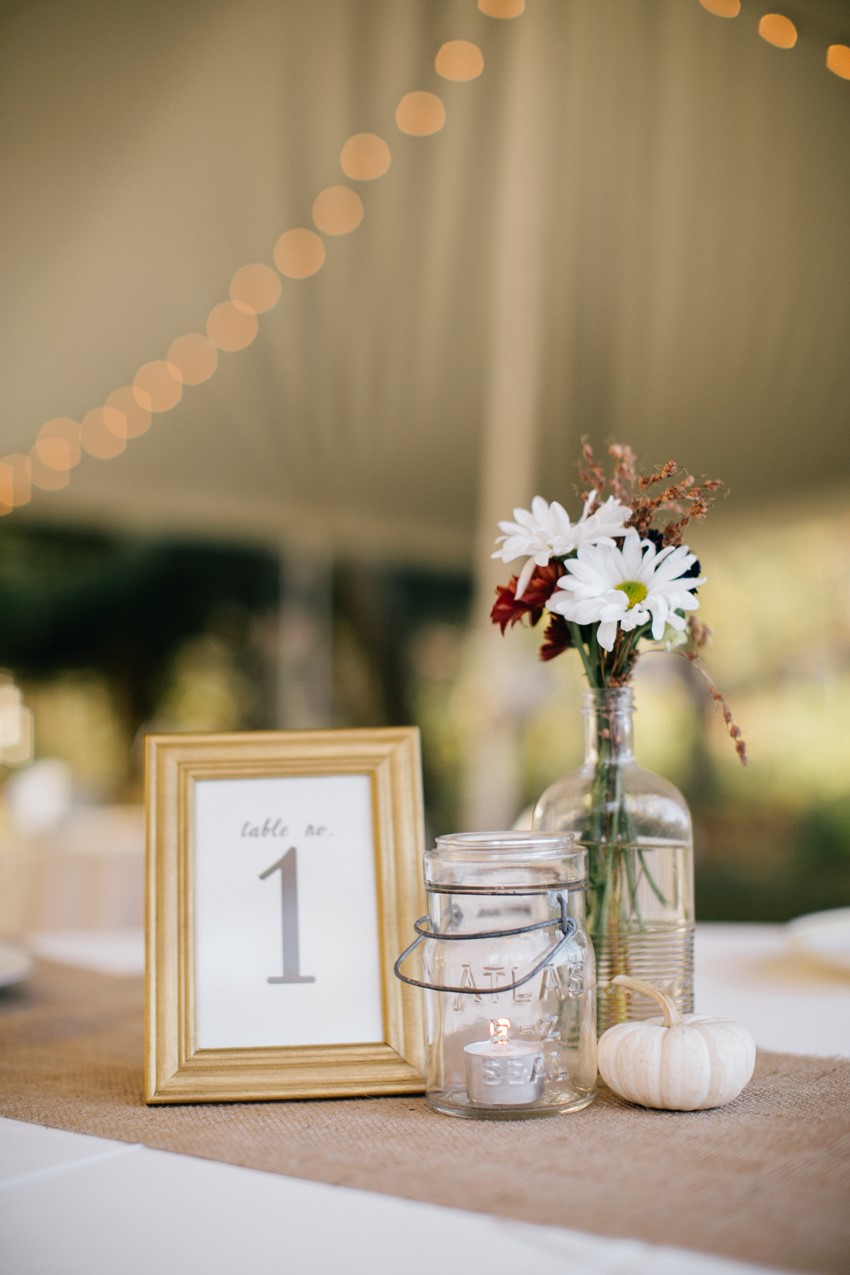 Rustic Autumn Wedding Marquee Reception // Photography ~ Emily Wren Photography