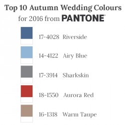 Pantone Top 10 Autumn 2016 Colours Part I