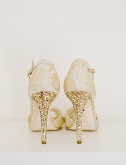 Glitter Heeled Bridal Shoes