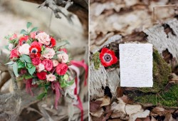Romantic Red Bridal Bouquet// Photography ~ Kurtz Orpia Photography